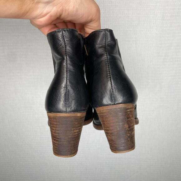 Madewell 1937 Footwear | Black Leather Heeled Booties 7 - Picture 3 of 7